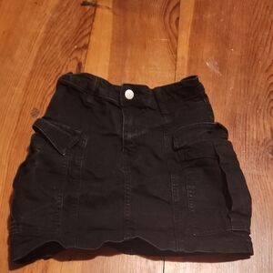 Black Denim Skirt